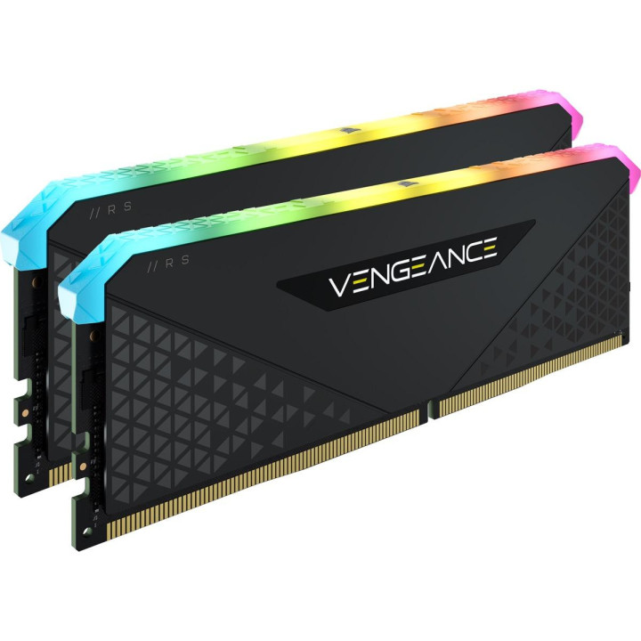 RAM памет Corsair 32GB(2x16GB) DDR4 3200MHz Vengeance RS RGB Black CL16 - CMG32GX4M2E3200C16