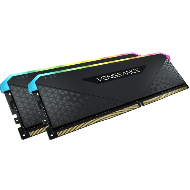 RAM памет Corsair 32GB(2x16GB) DDR4 3200MHz Vengeance RS RGB Black CL16 - CMG32GX4M2E3200C16