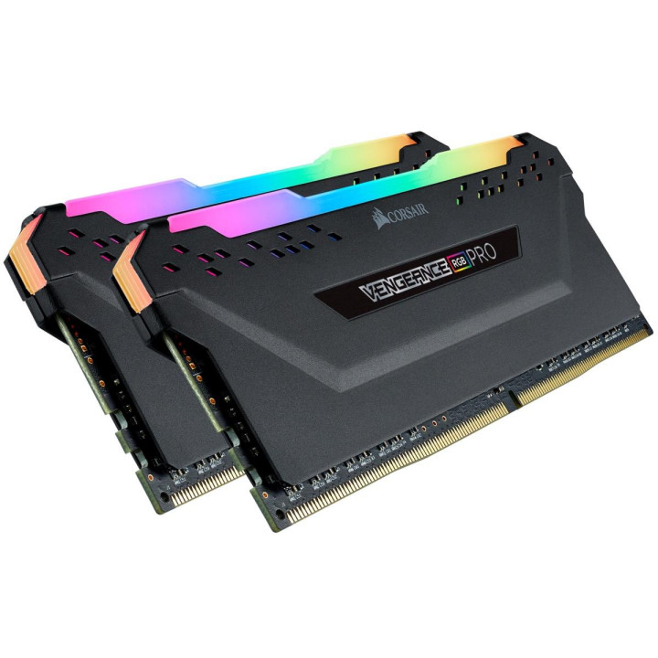 RAM памет Corsair 16GB(2x8GB) DDR4 3600MHz Vengeance PRO RGB Black CL18 AMD Ryzen Optimized - CMW16GX4M2Z3600C18