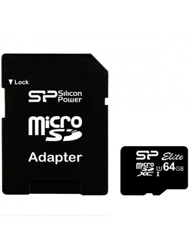 SD карта Silicon Power 64GB microSDXC UHS-ISDR 50 mode, retail - SP064GBSTXBU1V10SP