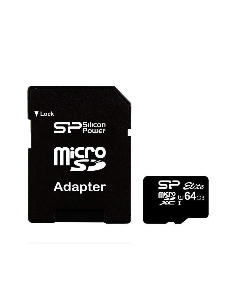SD карта Silicon Power 64GB microSDXC UHS-ISDR 50 mode, retail - SP064GBSTXBU1V10SP