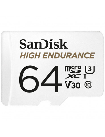SD карта Sandisk 64GB MAX ENDURANCE microSDHC Card with Adapter - SDSQQVR-064G-GN6IA