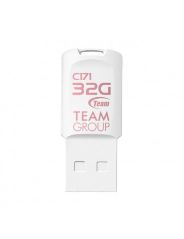 Флаш памет 32GB Team Group C171 USB 2.0, бяла, TC17132GW01