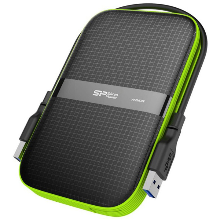 Външен твърд диск Silicon Power 2TB, PHD, Armor A60 Black - SP020TBPHDA60S3K