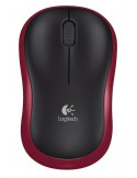 Безжична оптична мишка LOGITECH M185, Червена, USB