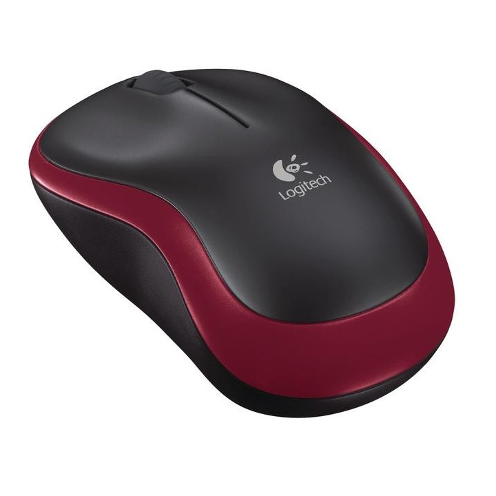 Безжична оптична мишка LOGITECH M185, Червена, USB