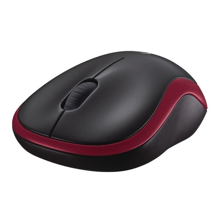 Безжична оптична мишка LOGITECH M185, Червена, USB