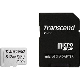 SD карта Transcend 512GB microSD UHS-I U3 A1 с адаптер - TS512GUSD300S-A