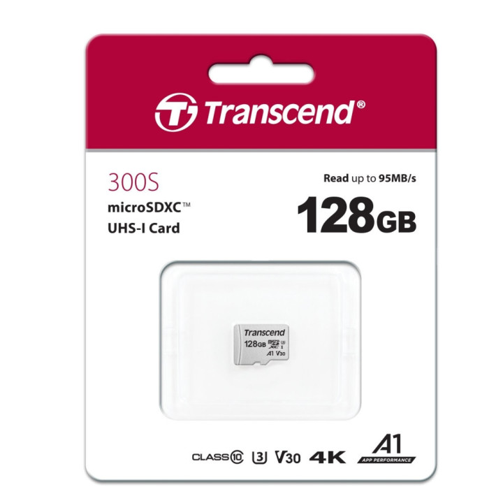 SD карта Transcend 128GB microSD UHS-I U3A1 - TS128GUSD300S