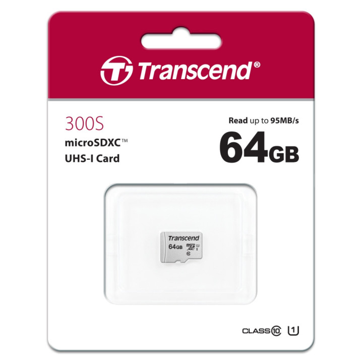 SD карта Transcend 64GB microSD UHS-I U3A1 - TS64GUSD300S