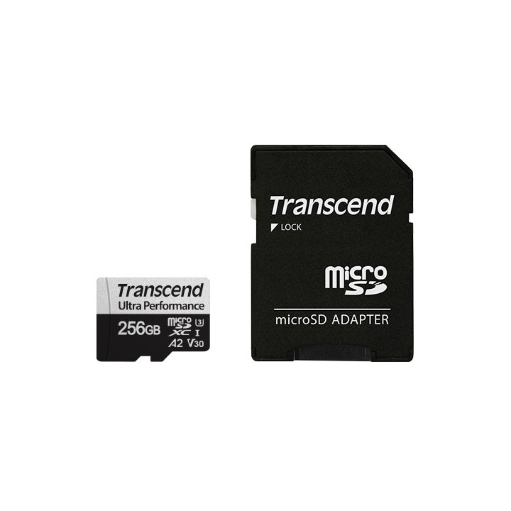 SD карта Transcend 256GB microSD с адаптер UHS-I U3 A2 Ultra Performance - TS256GUSD340S