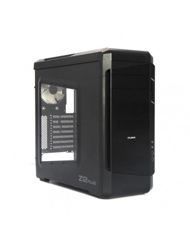 Кутия за компютър Zalman Case Z12 PLUS USB 3.0 черна с прозрачен капак