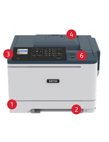 Цветен лазерен принтер Xerox C310 A4 colour printer 33ppm. Duplex, network, wifi, - C310V_DNI