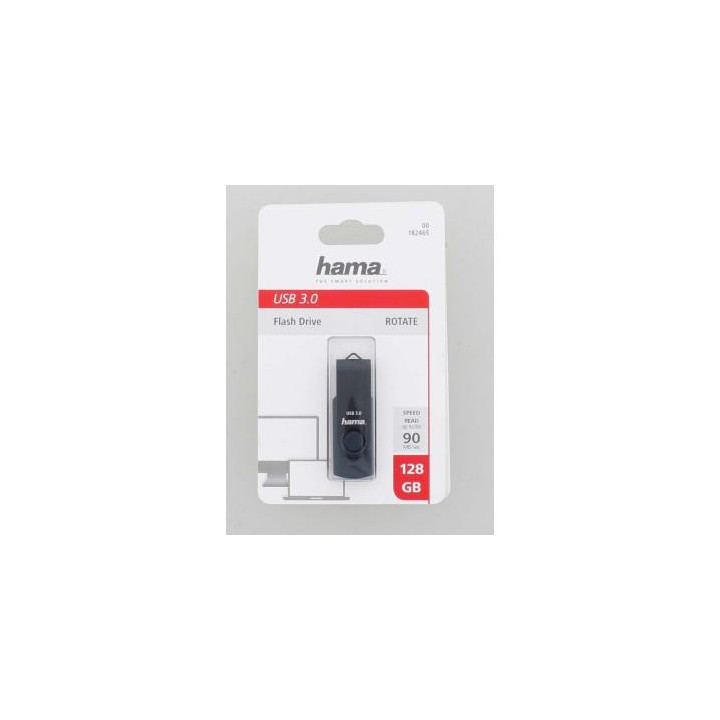 Флаш памет HAMA Rotate, 128GB, 90 MB/s, Петролно синьо - Rotate
