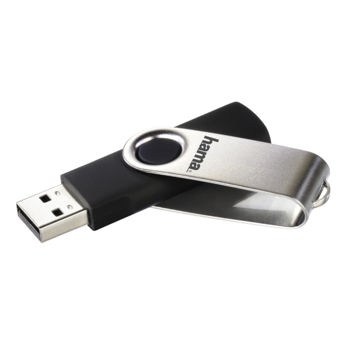 Флаш памет HAMA Rotate, 128GB, 10 MB/s, черен - Rotate