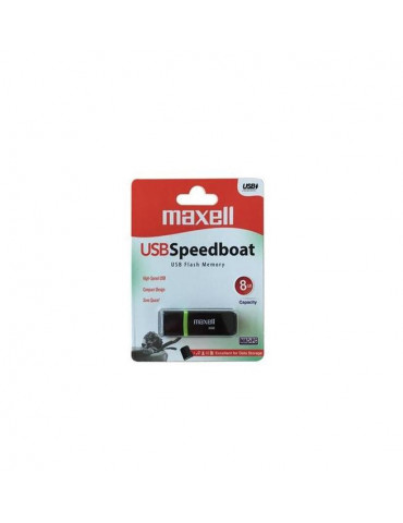 Флаш памет MAXELL SPEEDBOAT, USB 2.0, 8GB, черен - SPEEDBOAT