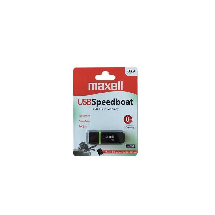 Флаш памет MAXELL SPEEDBOAT, USB 2.0, 8GB, черен - SPEEDBOAT