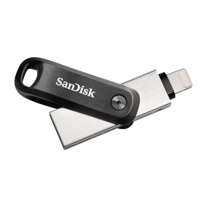 Флаш памет SanDisk iXpand Flash Drive Go, за Apple iPhone и iPad, USB 3.1 Gen 1, 256GB, Сребрист - SDIX60N-256GB-GN6NE