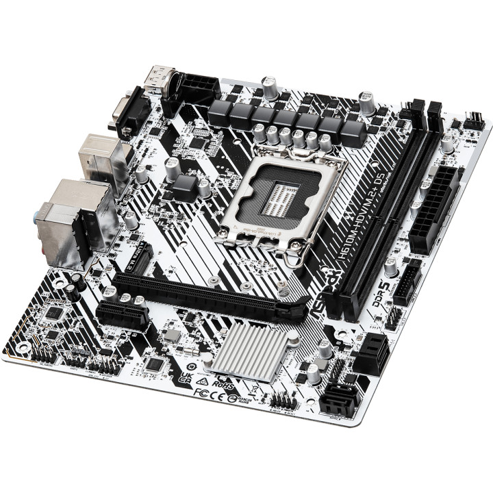 Дънна платка AsRock H610M-HDV/M.2  D5, LGA1700, DDR5 - 90-MXBM50-A0UAYZ
