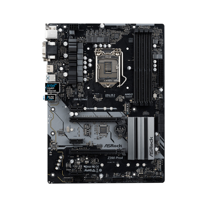 Дънна платка 	ASROCK Z390 PRO4, Socket 1151