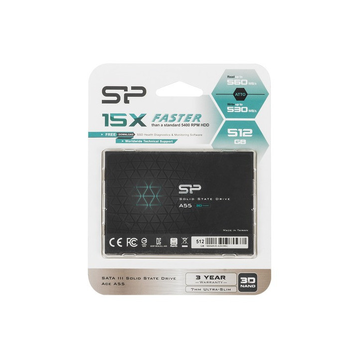 SSD диск SILICON POWER A55 512GB 2.5'' SATA SSD