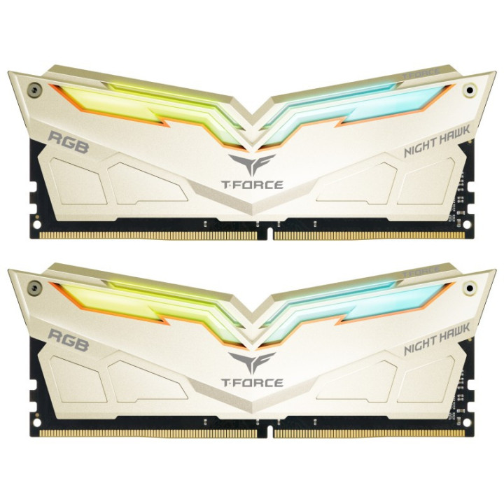 RAM памет Team Group 16GB (2x8GB) 3200MHz DDR4 T-FORCE NIGHT HAWK LEGEND RGB GOLD - TF7D416G3200HC14ADC01