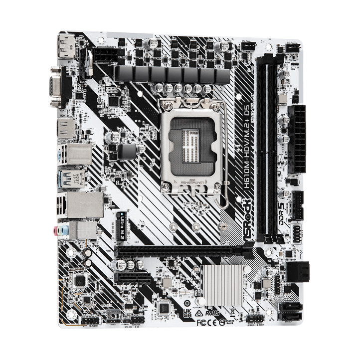 Дънна платка AsRock H610M-HDV/M.2  D5, LGA1700, DDR5 - 90-MXBM50-A0UAYZ