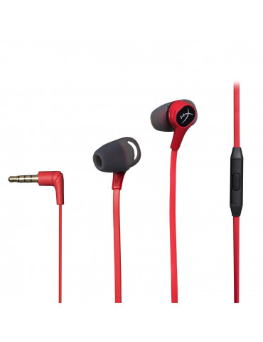 Геймърски слушалки тапи с микрофон HyperX Cloud Earbuds, Червен