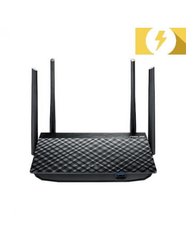 Рутер ASUS RT-AC58U, Двубандов AC1300, 400 867 Mbps, USB 3.0, Gigabit