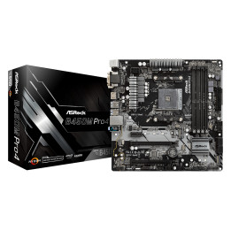 Дънна платка Asrock B450M PRO4, сокет AM4, mATX