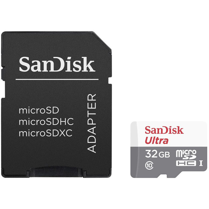 Карта памет SanDisk 32GB Ultra Android microSDHC   SD Adapter, 80MB/s Class 10