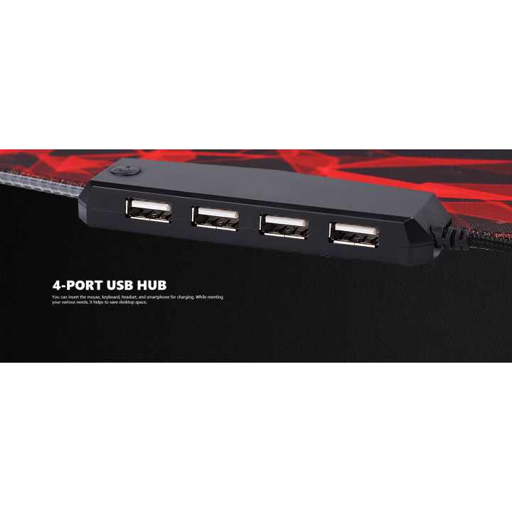 Геймърски пад Marvo MG011- Size XL, RGB, USB hub - MARVO-MG011