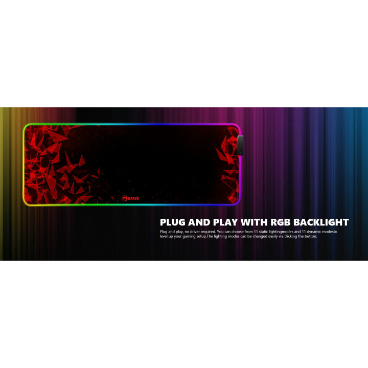 Геймърски пад Marvo MG011- Size XL, RGB, USB hub - MARVO-MG011