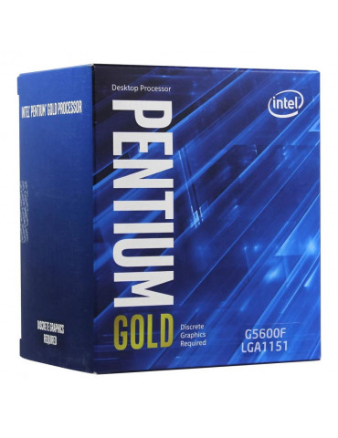 Процесор Intel Pentium Gold G5600F, 3.9GHz, 4MB, 54W, LGA1151, BOX - G5600F