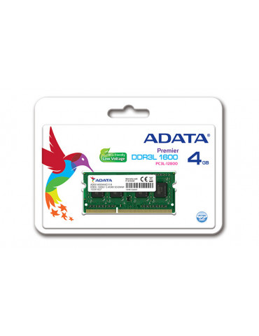 RAM памет Adata 4GB DDR3L 1600MHz SODIMM, ADDS1600W4G11-B