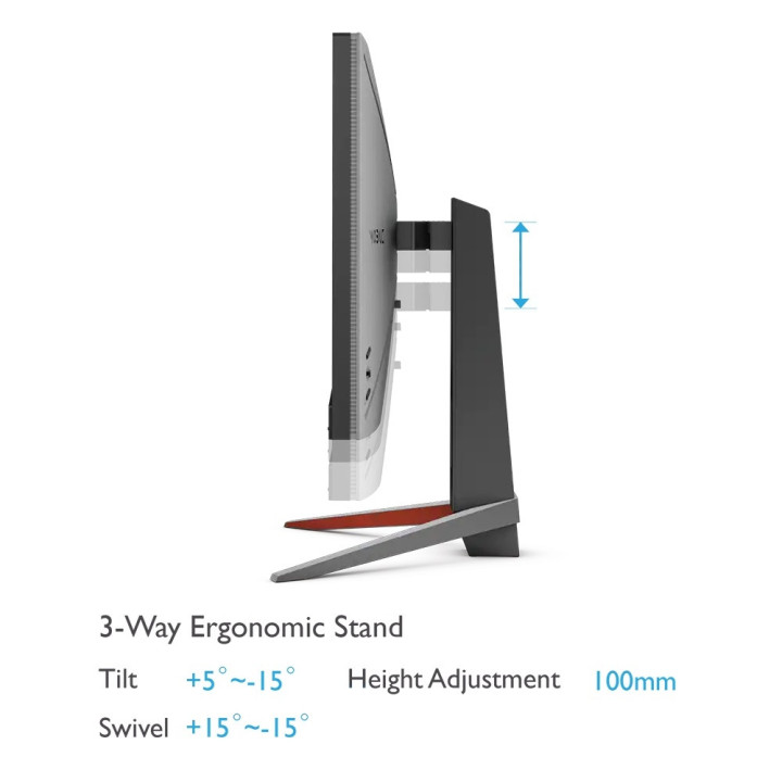 Монитор BenQ 27" MOBIUZ EX2710, сив - 9H.LK4LA.TBE