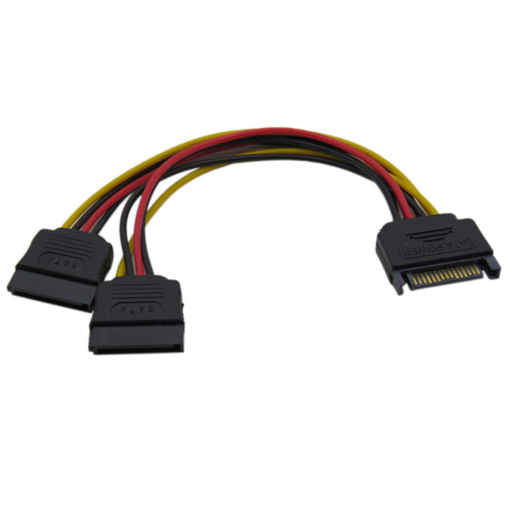 Кабел VCom SATA Power splitter 15-pin M / 2xFemale - CE360-0.15m