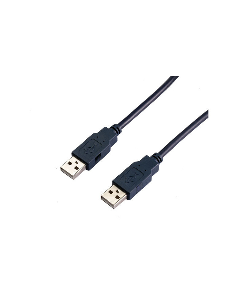 Кабел VCom USB 2.0 AM / AM Black - CU203-B-2m