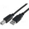 Кабел VCom USB 2.0 AM / BM Black - CU201-B-5m