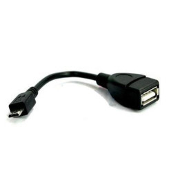Кабел Vcom OTG USB AF / Micro USB Black - CU226-0.2m
