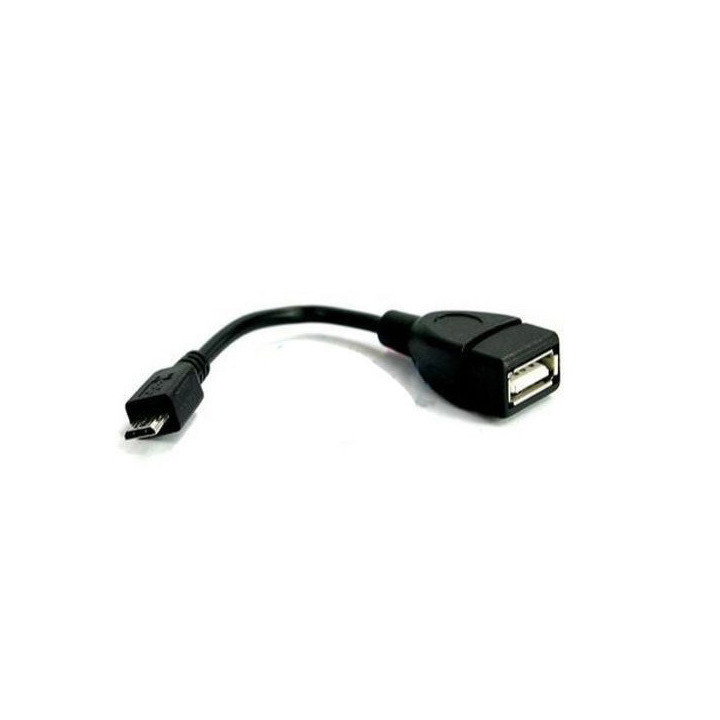 Кабел Vcom OTG USB AF / Micro USB Black - CU226-0.2m