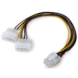 Кабел Vcom Adapter 2xMolex to 6pin PCI-E VGA - CE313-0.15m