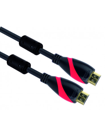 Кабел Vcom HDMI M / M Ultra HD 4k2k Gold  2 Ferrite v1.4 ethernet 3D - CG525D-20m