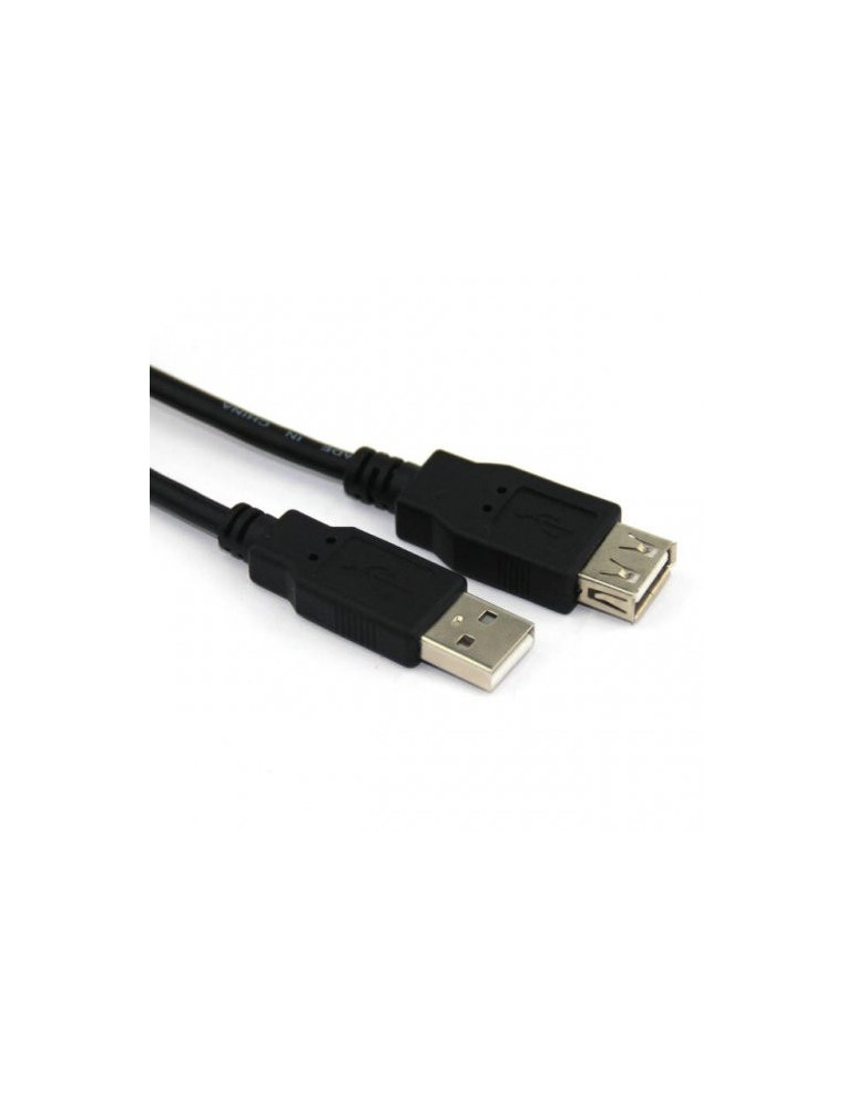 Кабел Vcom USB 2.0 AM / AF Black - CU202-B-1.5m