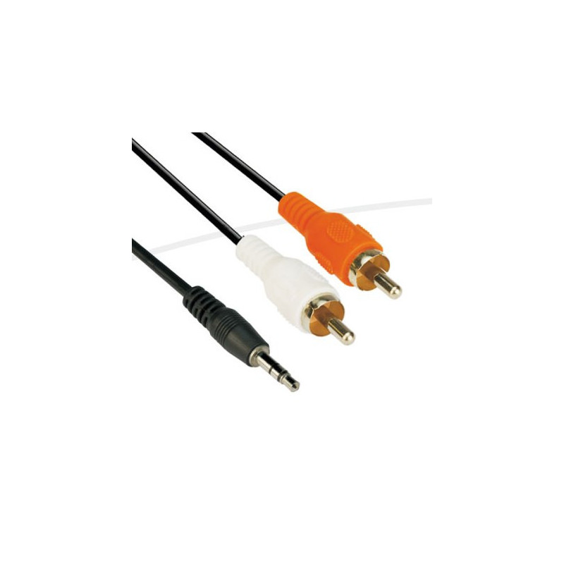 Кабел Vcom 3.5mm Stereo M / 2x RCA M - CV212-10m