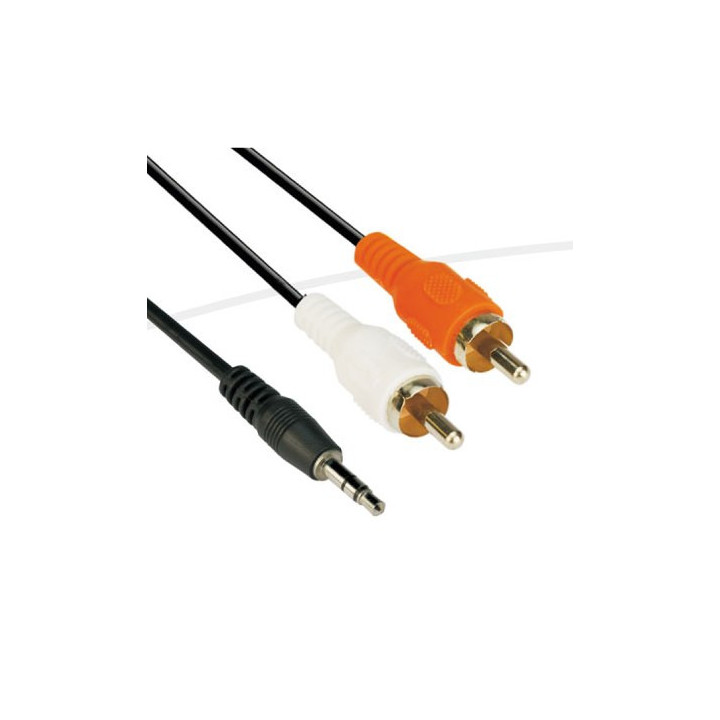 Кабел Vcom 3.5mm Stereo M / 2x RCA M - CV212-10m