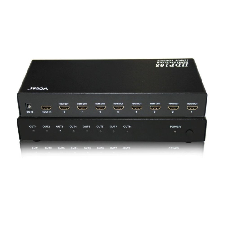 Сплитер VCom HDMI SPLITTER Multiplier 1x8 - DD418A