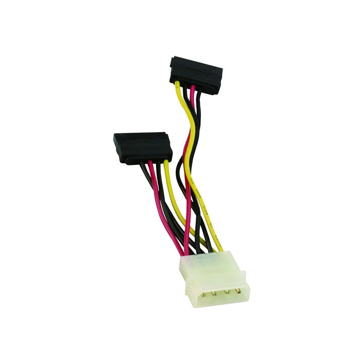 Кабел Vcom SATA Power 2x - CE352-0.15m