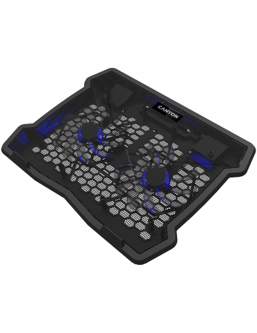 Охлаждаща поставка Canyon dual-fan с USB хъб, 10”-15.6” - CNE-HNS03