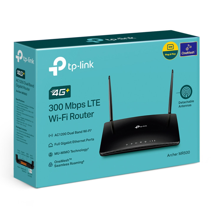 4G  Cat6 двулентов безжичен рутер TP-Link Archer MR500 AC1200
